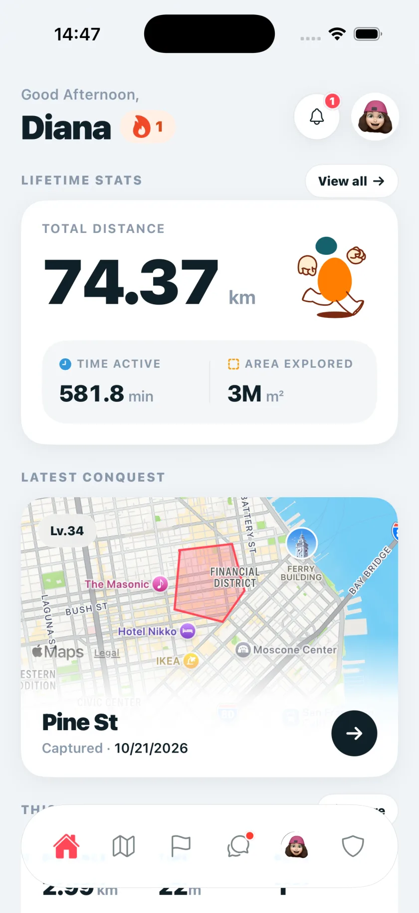 A real run tracker